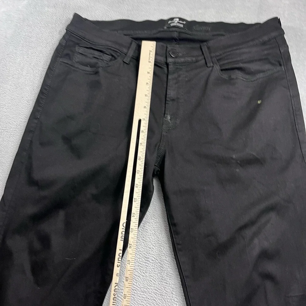 7 For All Mankind Jeans Mens 36x26 Black Slimmy Luxe Sport Stretch Straight